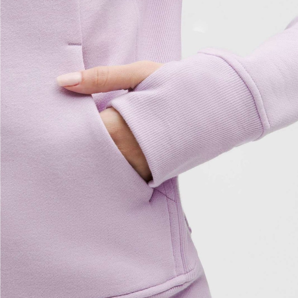NWT Lululemon Scuba Full-Zip Hoodie in Lilac Ether/Gold size 14 - Picture 5 of 11